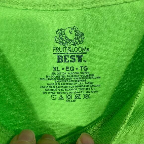 School Nurses Nurture T Shirt SZ XL Green Short Sleeves Fruit of the Loom Crew - Picture 4 of 5